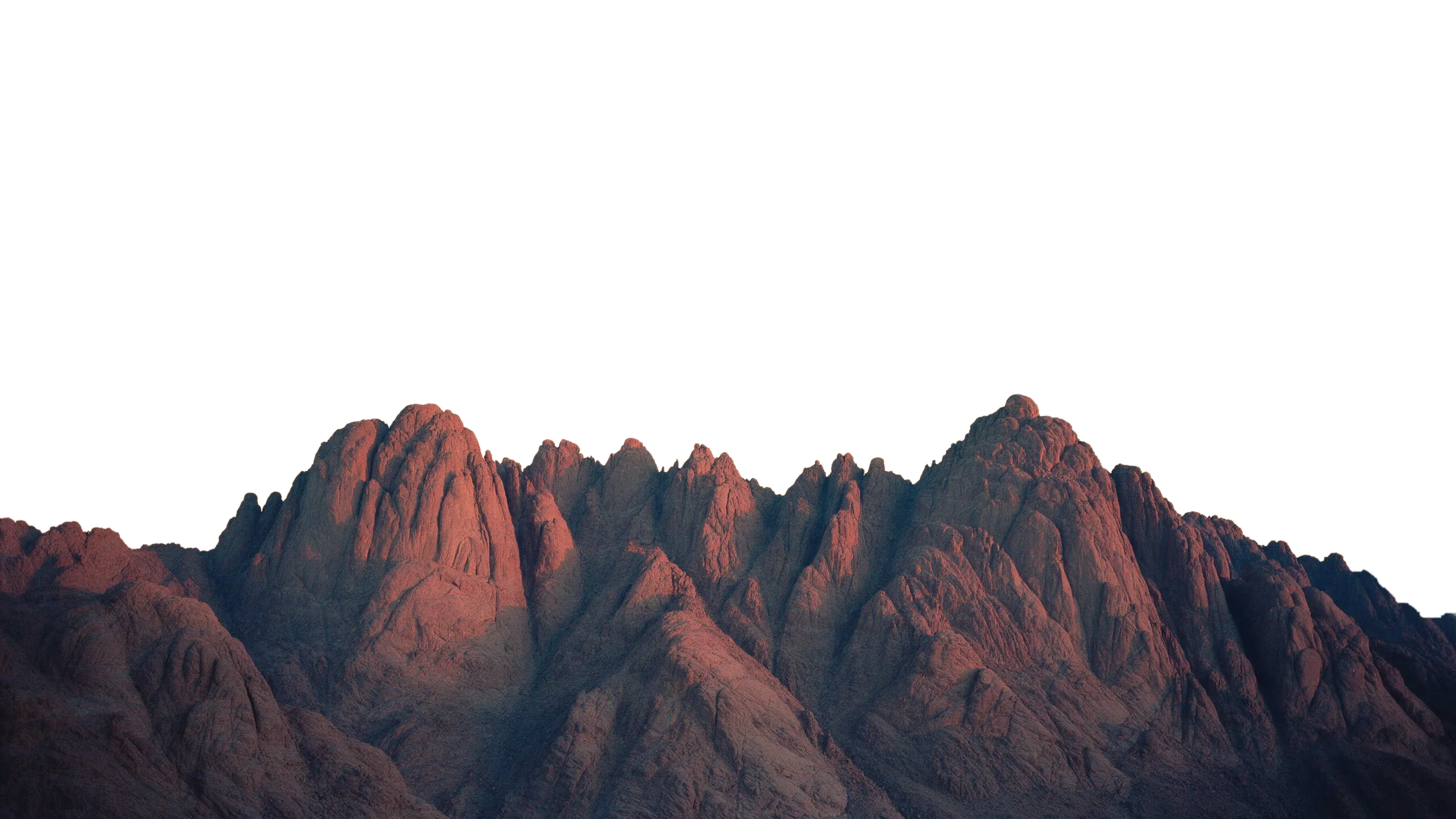 The granite peaks of Mount Sinai at first light