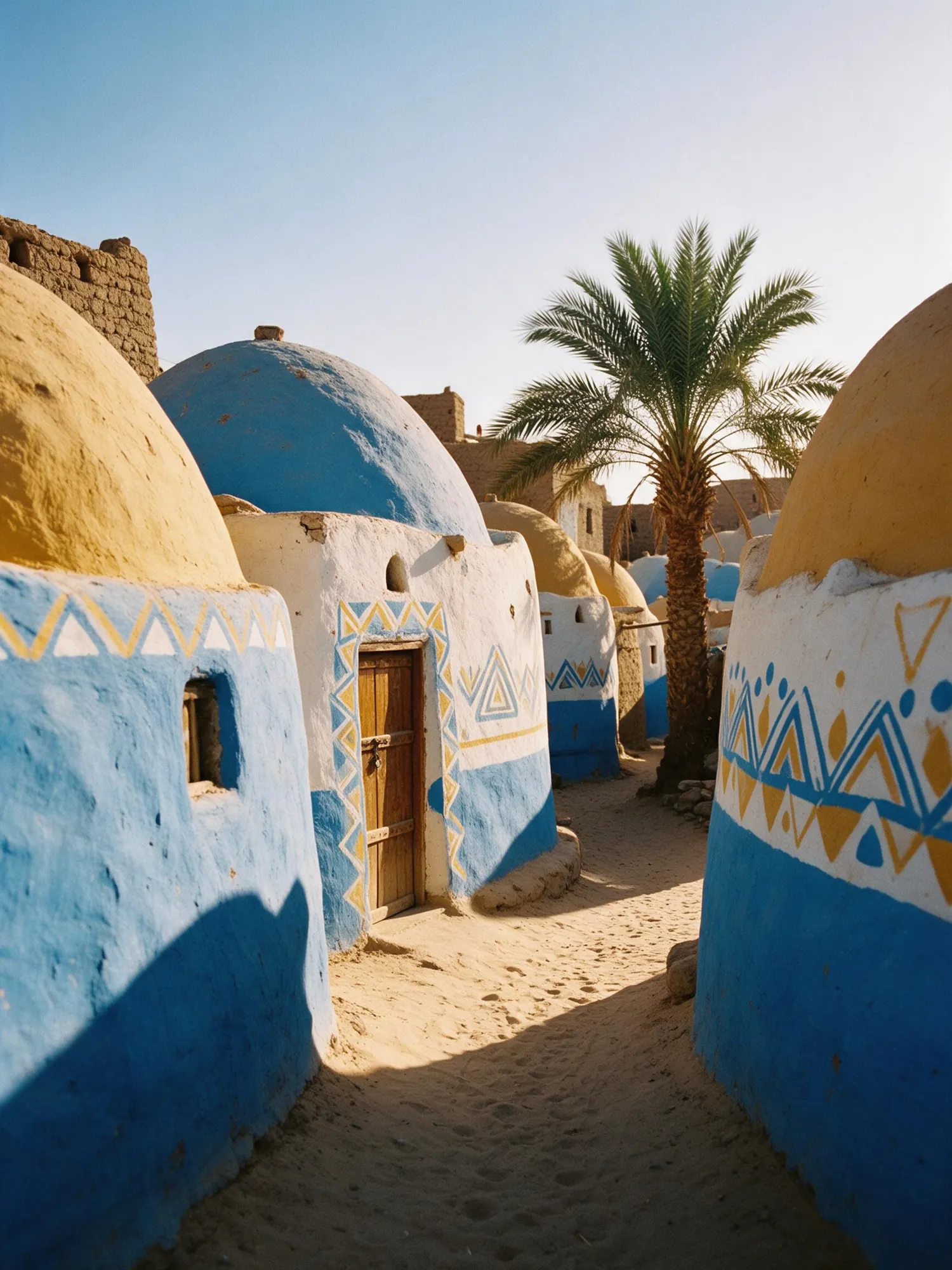 A painted Nubian house in Aswan