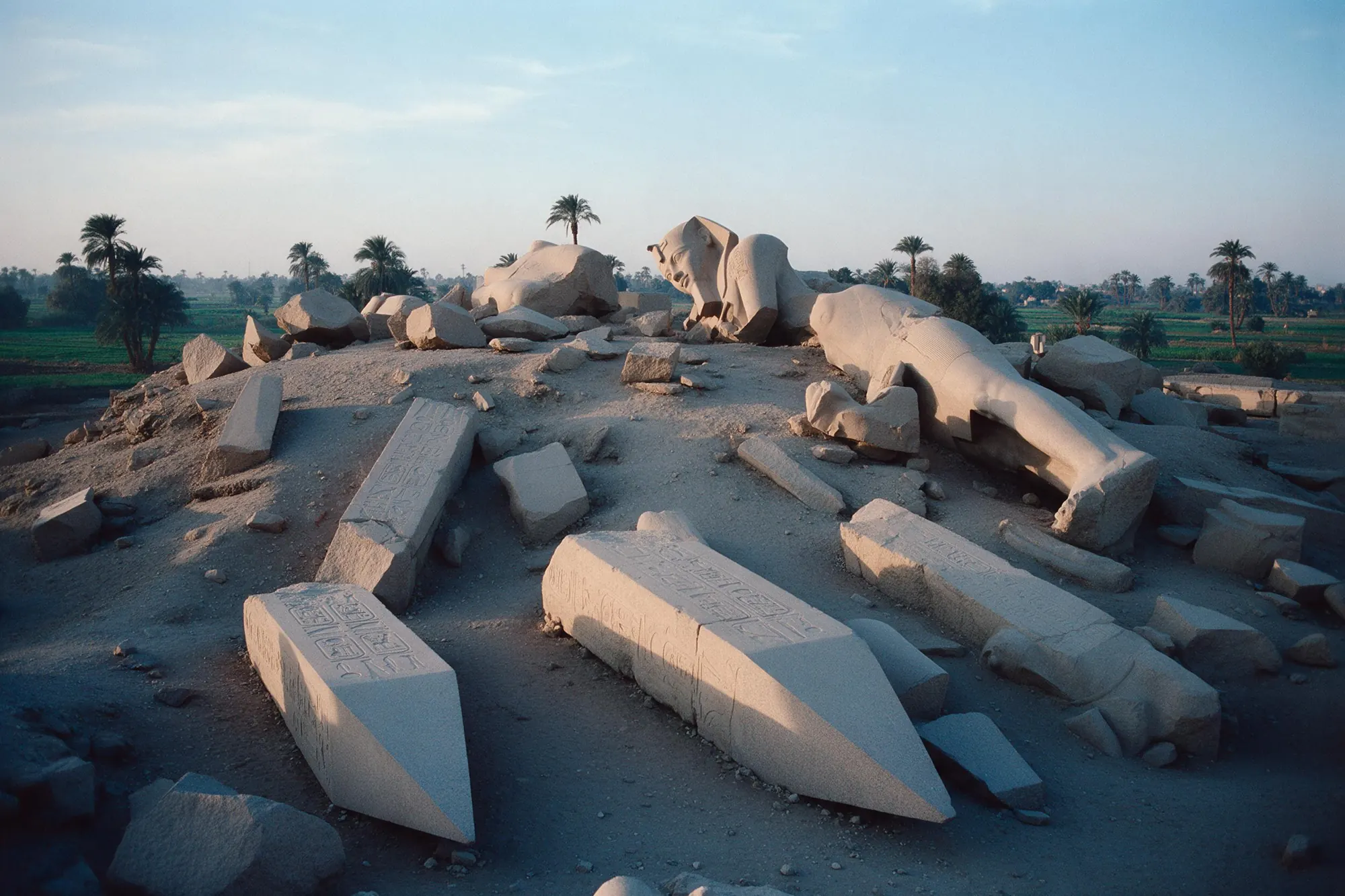 The ruins of Tanis in the eastern Nile Delta, the biblical Land of Goshen
